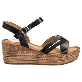 Seastar Sandales légères à talon compensé noir