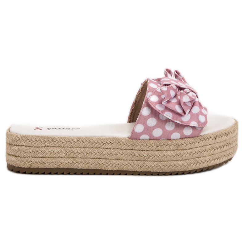 Seastar Pantoufles à pois rose