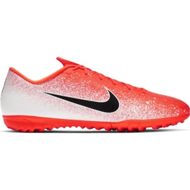 Chaussures de football Nike Mercurial Vapor X 12 Academy Tf M AH7384-801 multicolore blanche Chaussures de football Nike Mercurial Vapor X 12 Academy Tf M AH7384-801 multicolore blanche