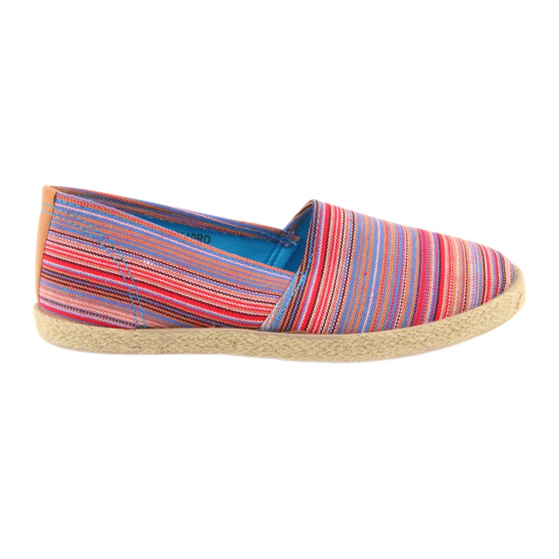 McKey 821 Espadrilles brun rouge bleu rose