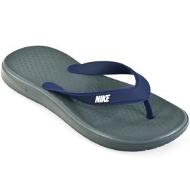 Chaussons Nike Solay Thong M 882690 001 gris bleu marine