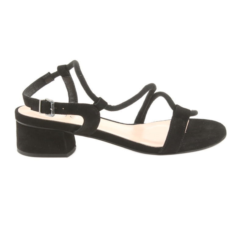 Edeo Sandales en cuir féminin 3386 noir le noir Edeo Sandales en cuir féminin 3386 noir le noir