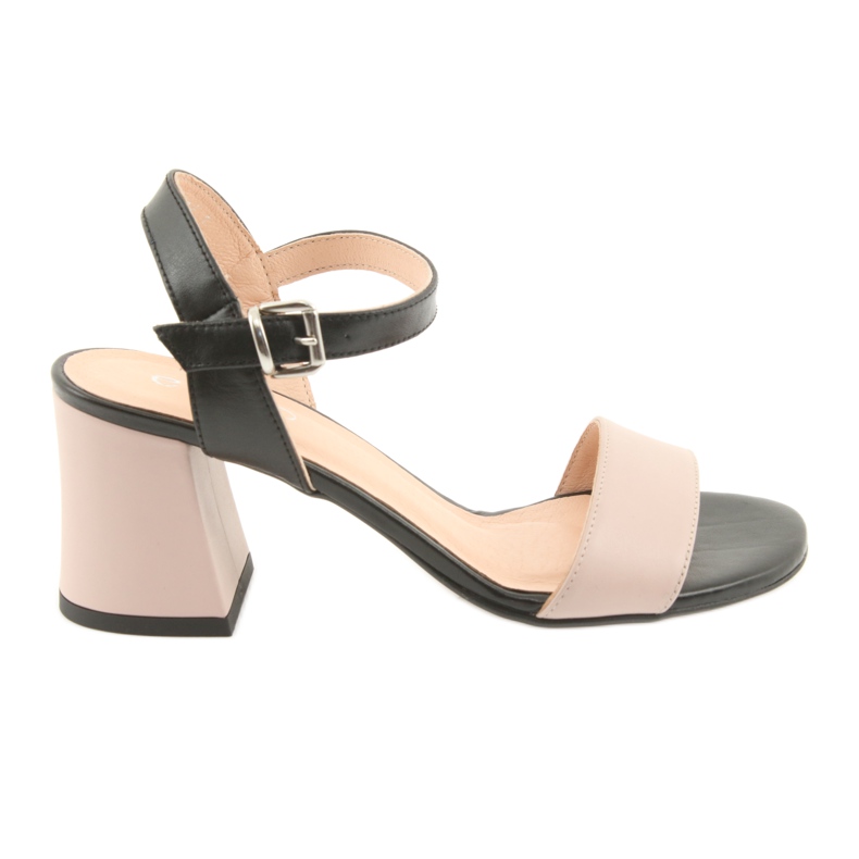 Sandales femme Edeo 3339 poudre / noir le noir rose Sandales femme Edeo 3339 poudre / noir le noir rose