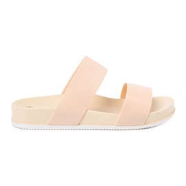 SHELOVET Pantoufles Beiges Confortables