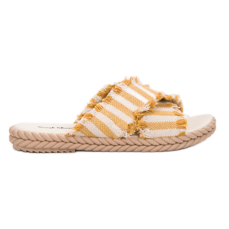 Seastar Pantoufles Rayées jaune
