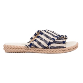 Seastar Pantoufles Rayées bleu