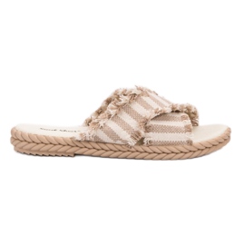 Seastar Pantoufles Rayées brun
