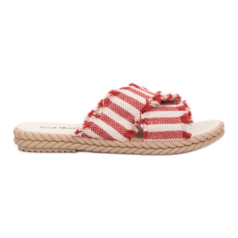 Seastar Pantoufles Rayées rouge