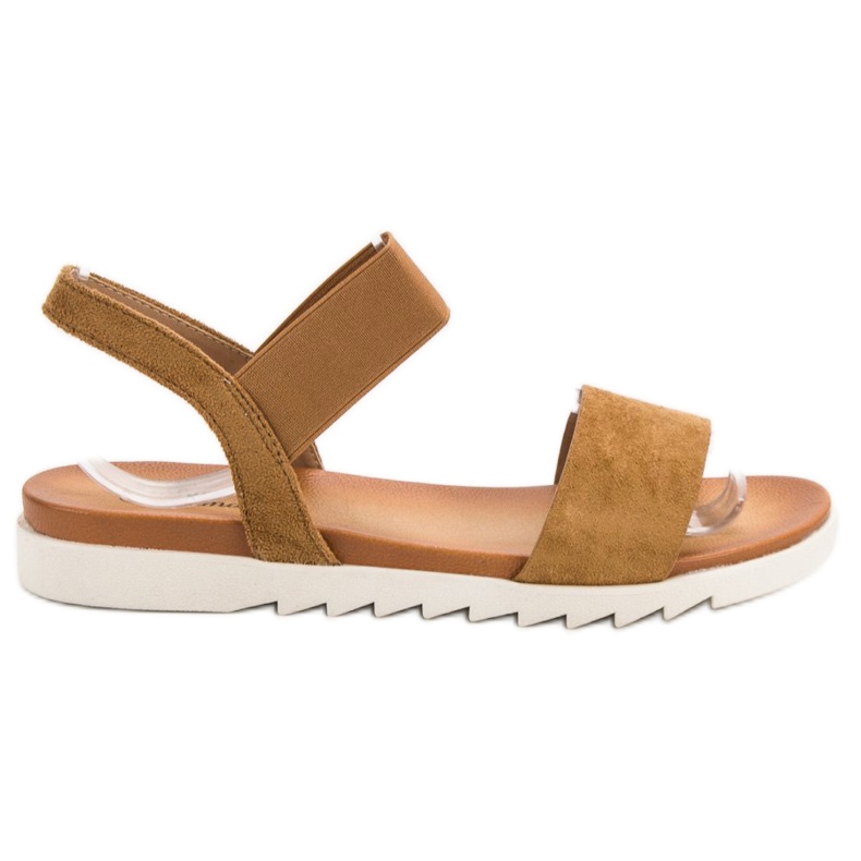 Primavera Sandales camel avec élastique brun