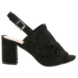 Sixth Sense Sandales Ajourées Sur Un Bar noir