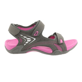 Sandales DK femme, fond EVA gris clair rose