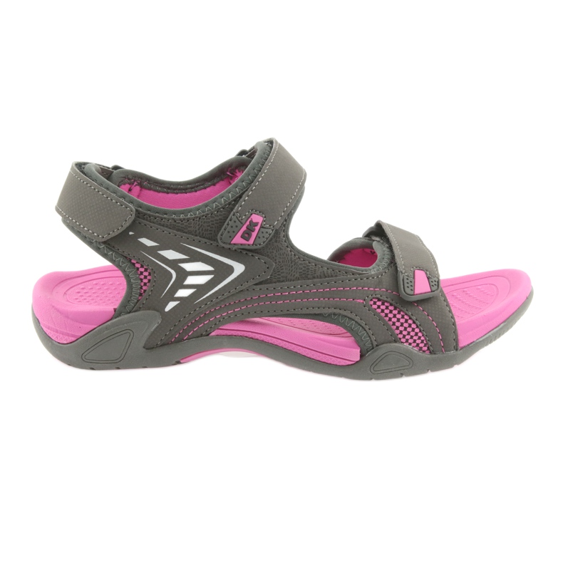 Sandales DK femme, fond EVA gris clair rose