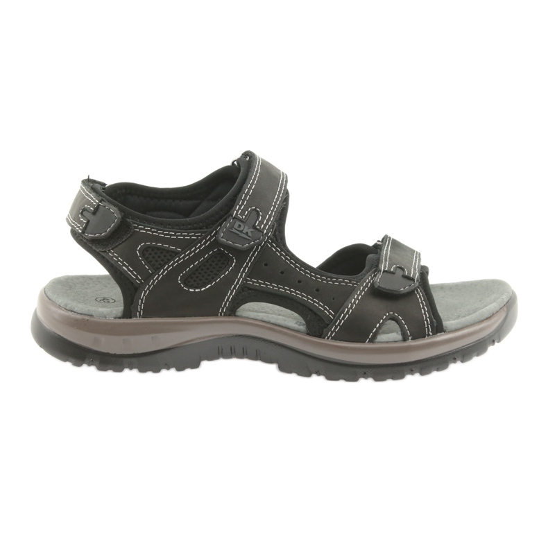 Sandales DK noir velcro léger fond EVA le noir