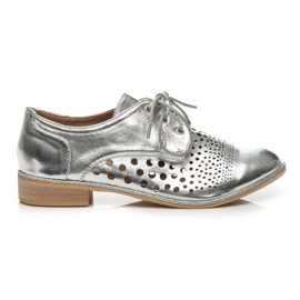 Vices Chaussures à lacets ajourées gris