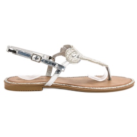 Queentina Sandales argentées confortables gris Queentina Sandales argentées confortables gris