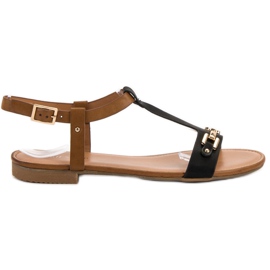 Small Swan Sandales décontractées noir brun