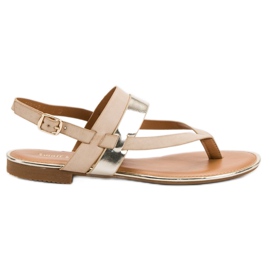 Small Swan sandales japonaises brun
