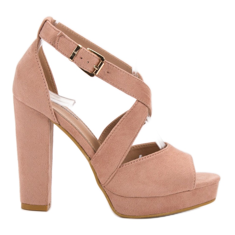 SHELOVET Sandales sur la plate-forme rose SHELOVET Sandales sur la plate-forme rose