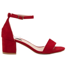 Sandales en daim VICES rouge
