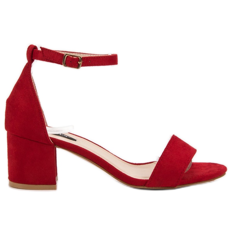 Sandales en daim VICES rouge