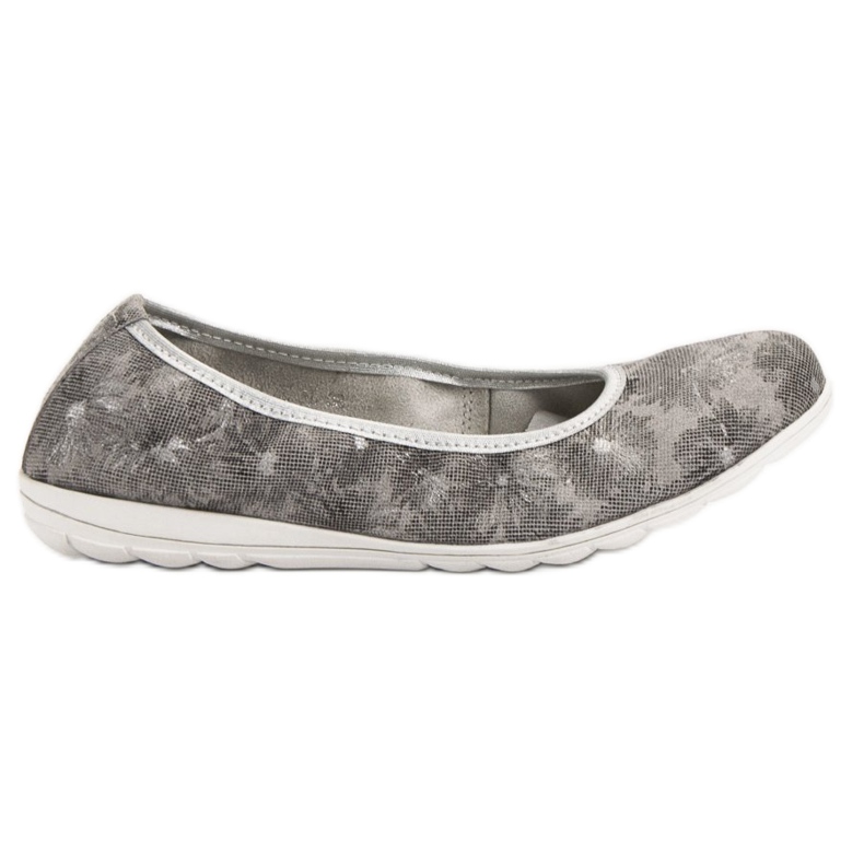 Filippo Ballerines en cuir gris