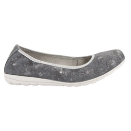 Filippo Ballerines en cuir gris