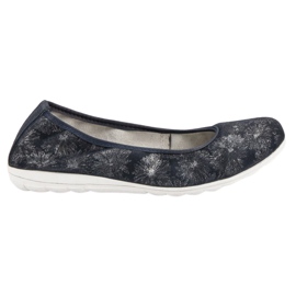 Filippo Ballerines en cuir bleu