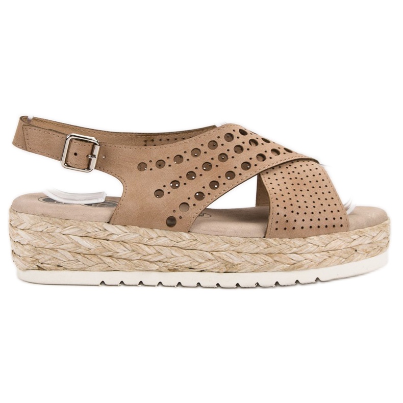 SHELOVET Sandales espadrilles brun SHELOVET Sandales espadrilles brun