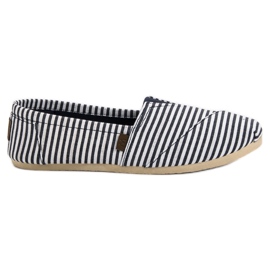 SHELOVET Baskets légères à enfiler blanc bleu