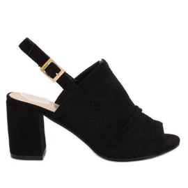 Sandales à talons noires JM5840N Negro le noir