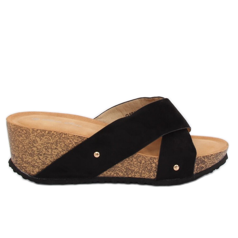 Noir G1560 Chaussons compensés noirs le noir Noir G1560 Chaussons compensés noirs le noir