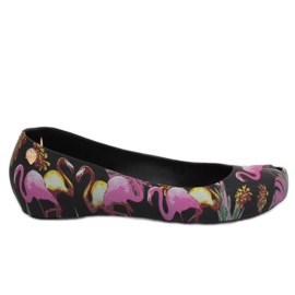 Meliski avec flamants roses noir CK85 Noir le noir violet multicolore Meliski avec flamants roses noir CK85 Noir le noir violet multicolore