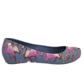 Meliski aux flamants roses bleu marine CK85 Bleu violet multicolore