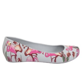 Meliski avec des flamants roses gris CK85 Gris violet multicolore