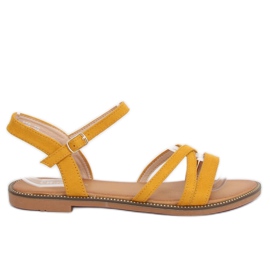 Sandales jaunes pour femmes S55 Jaune
