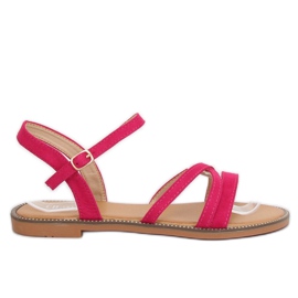Sandales fuchsia femme S55 Rosered