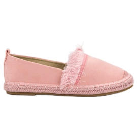 Lily Shoes Espadrilles À Franges rose