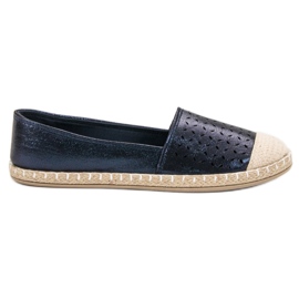 New Tlck Espadrilles à paillettes bleu marine