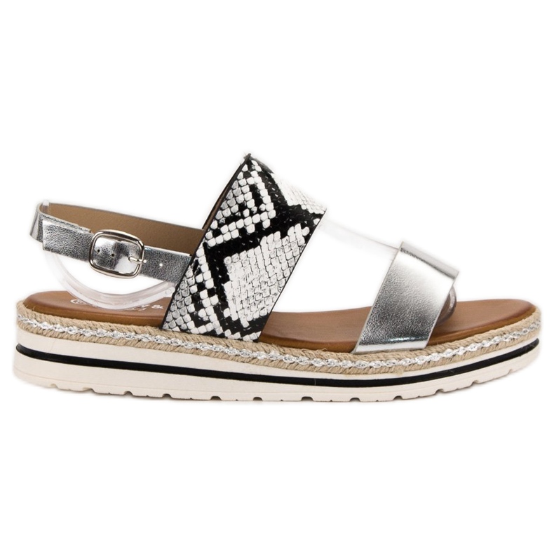 SHELOVET Sandales confortables gris multicolore