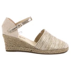 SHELOVET Espadrilles Compensées brun jaune
