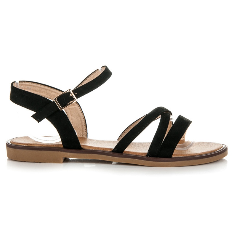 Ch. Creation Sandales en daim le noir
