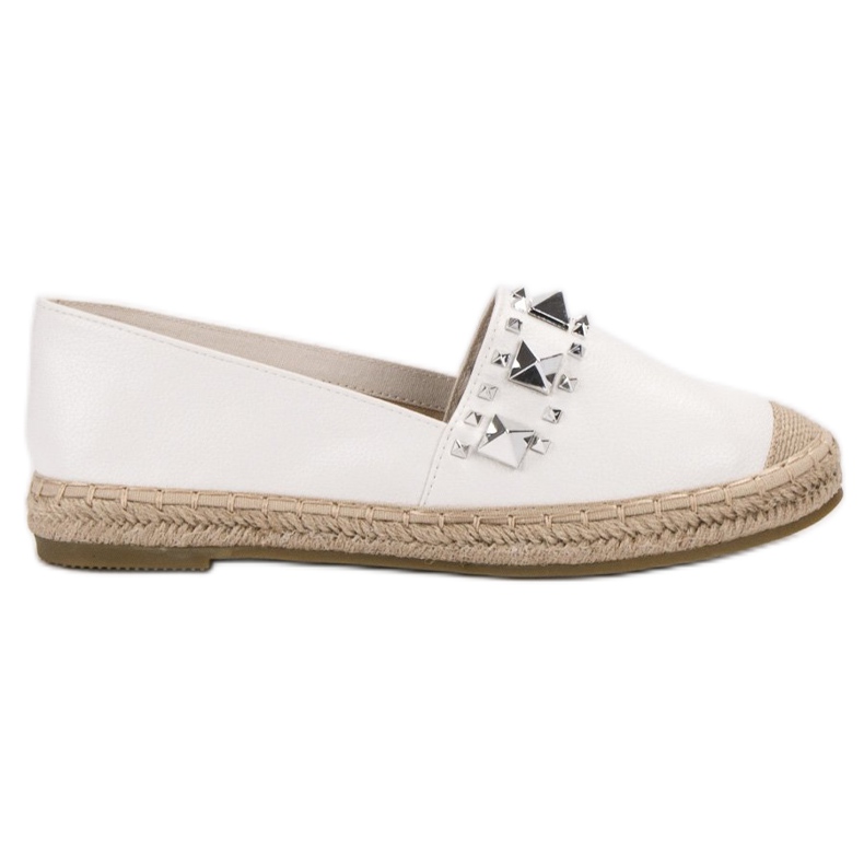 Janessa Espadrilles À Clous blanche