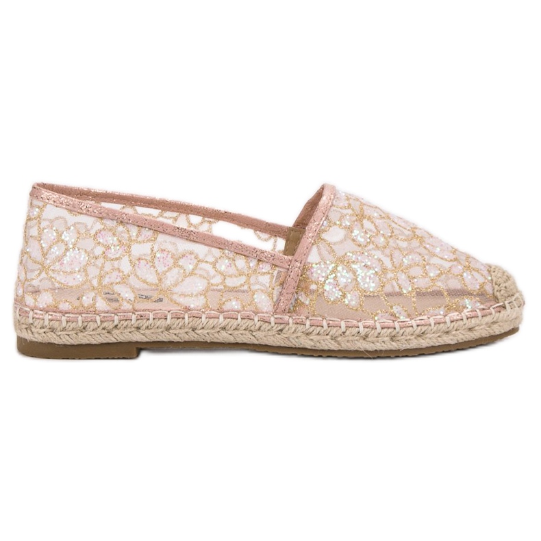 Espadrilles en dentelle VICES rose