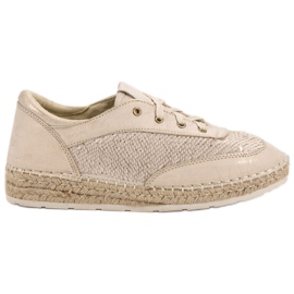 Chaussures à paillettes VICES brun