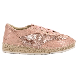 Chaussures à paillettes VICES rose