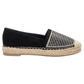 Vices Espadrilles Avec Étaux En Zircon Cubique le noir Vices Espadrilles Avec Étaux En Zircon Cubique le noir