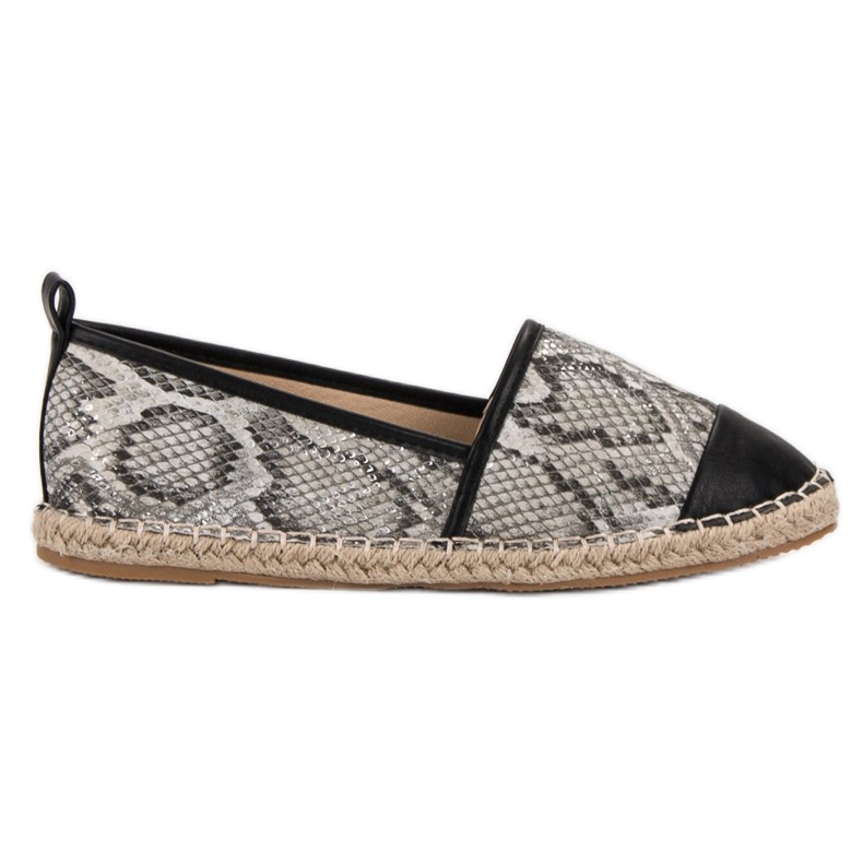 Vices Espadrilles Vinceza à imprimé serpent le noir gris multicolore