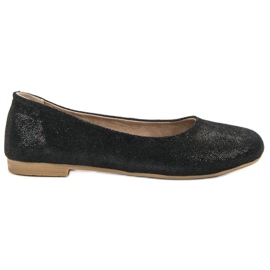 Ballerines VINCEZA en cuir noir