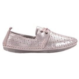 Baskets VINCEZA en cuir rose Baskets VINCEZA en cuir rose