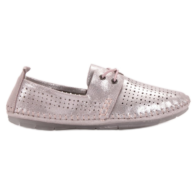 Baskets VINCEZA en cuir rose